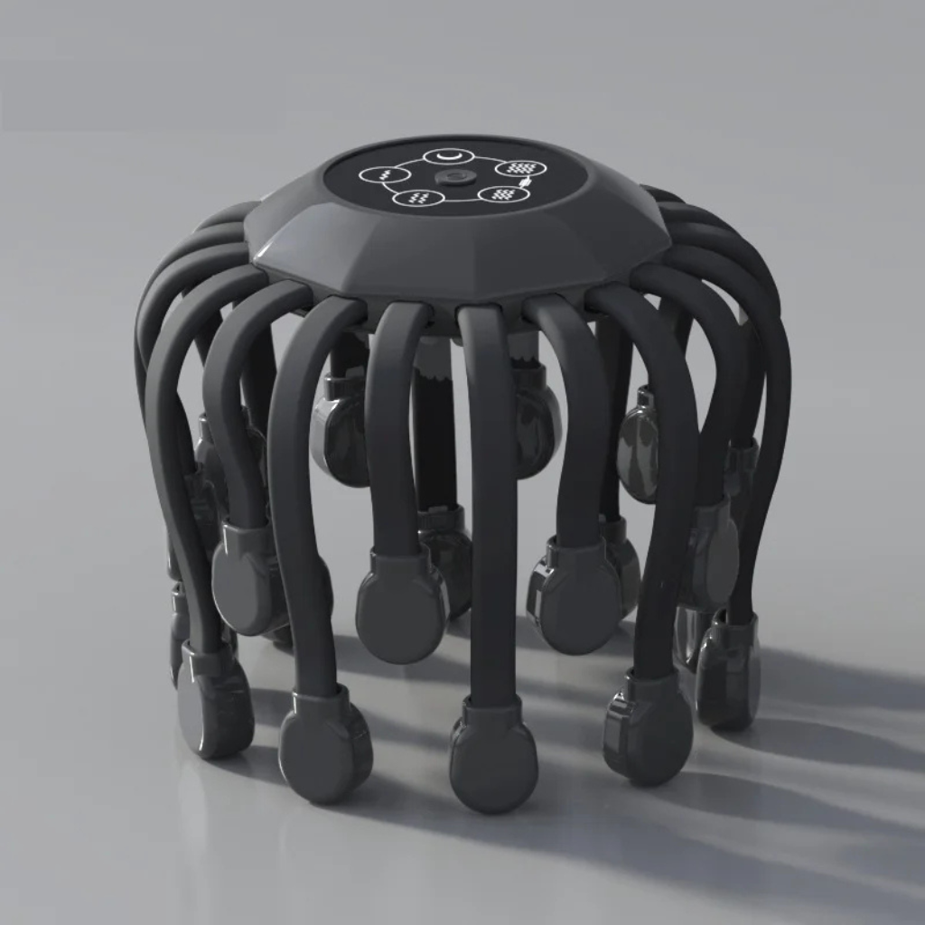 OctoVibe™ – Masseur de Cuir Chevelu Intelligent à 20 Têtes