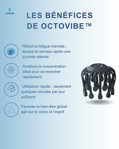 OctoVibe™ – Masseur de Cuir Chevelu Intelligent à 20 Têtes