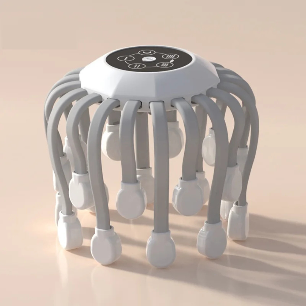 OctoVibe™ – Masseur de Cuir Chevelu Intelligent à 20 Têtes