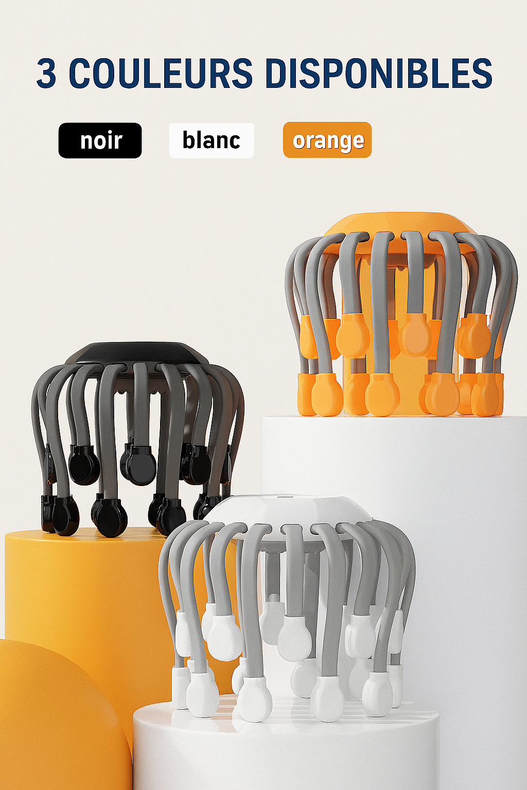 OctoVibe™ – Masseur de Cuir Chevelu Intelligent à 20 Têtes
